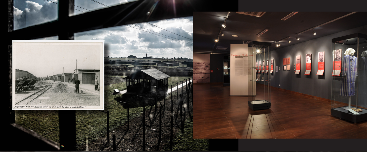 Photographs from the Majdanek memorial site and museum