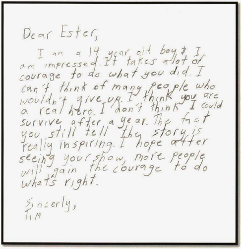 Letter from Tim