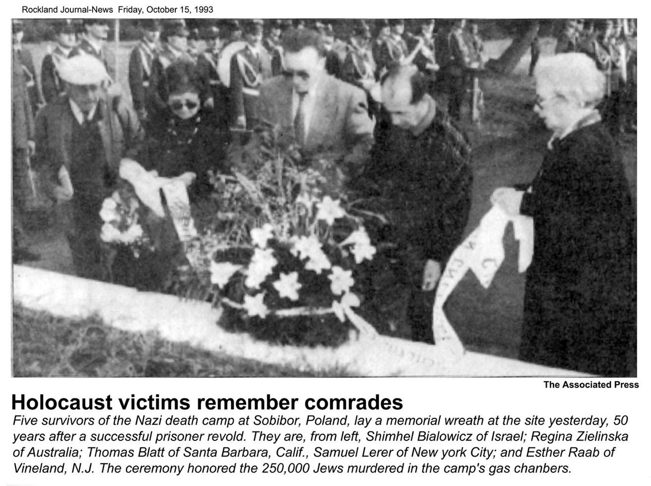 Esther Raab Rockland Journal News 1993