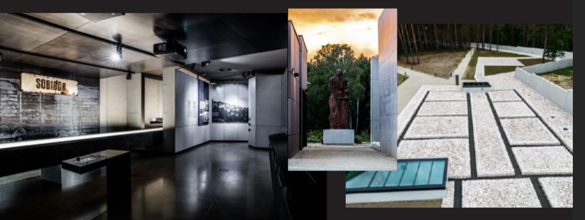 Photographs from the Sobibór memorial site and museum