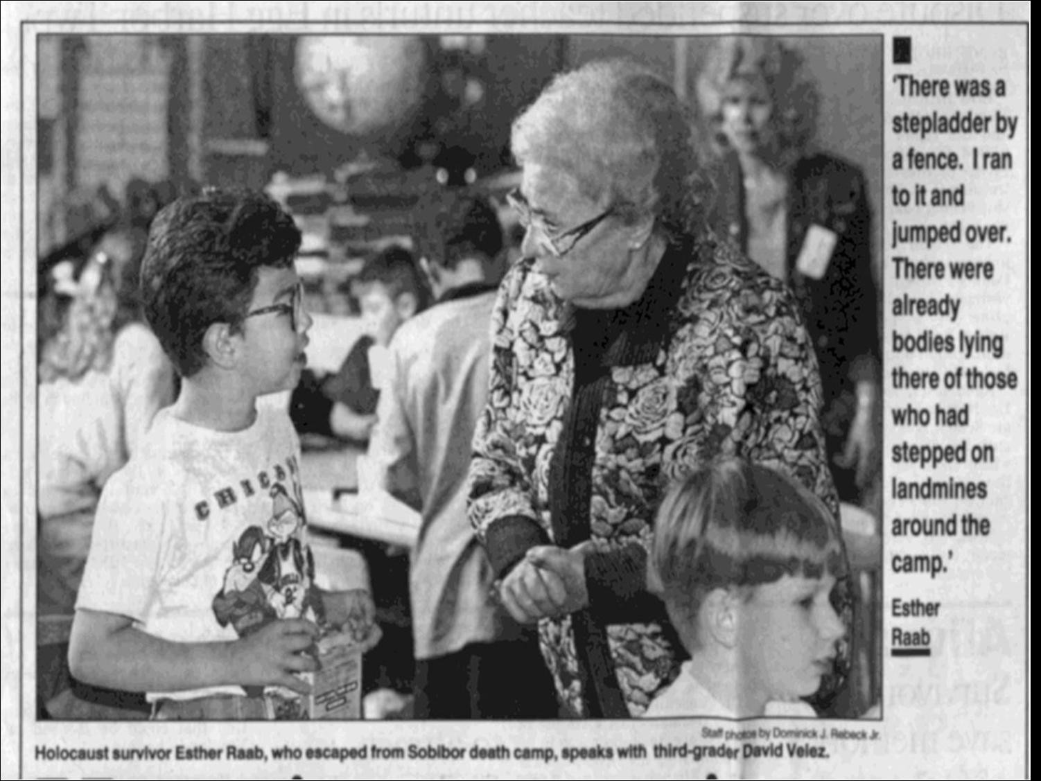 Esther Raab newspaper photo